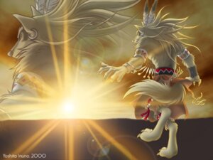 Rating: Safe Score: 0 Tags: 2000 4:3 5_fingers accessory anthro armband barefoot biped bracelet canid canine canis claws clothed clothing day digitigrade e621 ear_piercing feather_in_hair feathers feet fingers fur hair hair_accessory jewelry lens_flare loose_feather male mammal native_american on_one_leg orange_eyes outside piercing rear_view sky solo standing sun tail topless white_body white_fur white_hair wolf yoshita_inuno zoom_layer User: bunchy7s