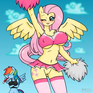 Rating: Explicit Score: 0 Tags: 1:1 anime_nosebleed anthro anthrofied big_breasts blood blue_body blue_feathers blue_fur blush bodily_fluids bottomless bottomwear breasts cheerleader clothed clothing cutie_mark duo e621 equid equine feathered_wings feathers female fluttershy_(mlp) friendship_is_magic fur genitals hair hasbro holding_breast huge_breasts legwear looking_at_viewer mammal multicolored_hair my_little_pony mythological_creature mythological_equine mythology nipples nosebleed one_eye_closed pegasus pink_hair pom_poms rainbow_dash_(mlp) rainbow_hair razplus skirt standing stockings tail vulva wings wink yellow_body yellow_feathers User: bunchy7s