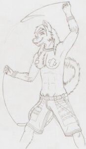 Rating: Questionable Score: 0 Tags: anthro biped bondage_pants bottomwear breasts brown_and_white canid canine canis clothing colored_line_art domestic_dog e621 eimieejaxxon female glowstick glowsticking glowstring glowstringing graphite_(artwork) hi_res husky line_art mammal monochrome nipple_tape nordic_sled_dog pants pasties rave shorts solo spitz tail tape traditional_media_(artwork) wide_stance User: bunchy7s