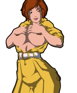 Rating: Explicit Score: 0 Tags: 1girls april_o'neil april_o'neil_(tmnt_1987) areola areolae belt breasts brown_eyes cel_shading female female_only holding_breasts human lipstick nipples open_clothes open_shirt rule34 shirt short_hair solo teenage_mutant_ninja_turtles tmnt_1987 wink User: bunchy7s