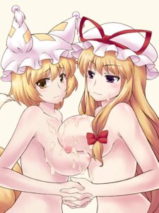 Rating: Explicit Score: 0 Tags: 2girls blonde_hair breasts cum cum_on_body cum_on_breasts cum_on_upper_body female female_only fox_tail glasses hat huge_breasts long_hair looking_at_viewer multi_tail multiple_females multiple_girls nemou no_visible_genitalia nude purple_eyes ran_yakumo rule34 short_hair tail touhou yellow_eyes yukari_yakumo User: bunchy7s