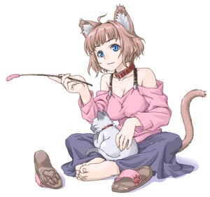 Rating: Safe Score: 0 Tags: 5_fingers aliasing animal_humanoid barefoot blue_eyes breasts brown_body brown_fur brown_hair cat_humanoid cat_toy cleavage clothed clothing collar digital_media_(artwork) domestic_cat duo e621 feet felid felid_humanoid feline feline_humanoid felis female feral fingers footprint footwear fully_clothed fur grey_body grey_fur hair holding_object humanoid humanoid_feet humanoid_hands inner_ear_fluff mammal mammal_humanoid nude pawprint plantigrade sandals shoes short_hair simple_background sitting suspenders tail tan_body tan_skin tuft unknown_artist white_background User: bunchy7s