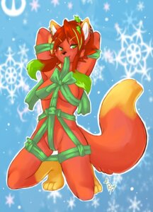 Rating: Explicit Score: 0 Tags: anthro bdsm biped bondage bound bow_(feature) bow_in_front bow_ribbon breast_bow breasts canid canine chest_bow christmas e621 ear_piercing female fox green_eyes green_hair hair hi_res holidays kneeling looking_at_viewer mammal nipples phuufy piercing red_hair ribbon_bondage ribbons snow solo submissive submissive_female tail wide_hips User: bunchy7s
