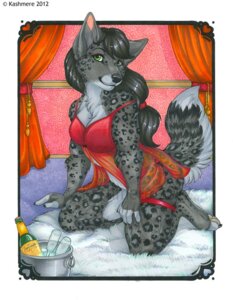 Rating: Safe Score: 0 Tags: accessory alcohol anthro babydoll bed beverage biped canid canine canis clothed clothing e621 female food furniture garter green_eyes kashmere kneeling lingerie looking_at_viewer mammal nightgown off_shoulder skimpy solo tail wolf User: bunchy7s