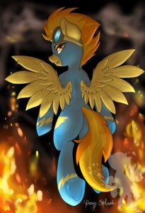 Rating: Safe Score: 0 Tags: 2014 butt butt_pose clothing e621 equid equine eyewear feathered_wings feathers female feral fire flying friendship_is_magic fur goggles hair hasbro hi_res mammal multicolored_hair my_little_pony mythological_creature mythological_equine mythology orange_hair pegasus pon3splash pose skinsuit smile solo spitfire_(mlp) tight_clothing two_tone_hair wings wonderbolts_(mlp) yellow_body yellow_feathers yellow_fur User: bunchy7s