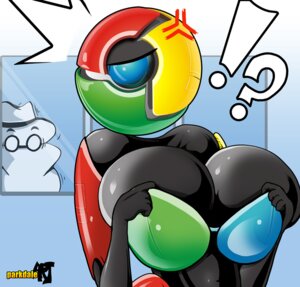 Rating: Questionable Score: 0 Tags: ambiguous_gender angry animate_inanimate armor behind_glass big_breasts blue_eyes breast_grab breasts browser chrome clothed clothing covering covering_breasts digital_creature digital_media_(artwork) duo e621 exclamation_point female female_focus for_a_head google google_chrome hand_on_breast huge_breasts human humanoid humor incognito_mode interrobang looking_back machine mammal not_furry object_to_humanoid parkdale personification robot simple_background solo_focus stare surprised voyeur User: bunchy7s