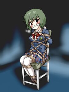 Rating: Explicit Score: 0 Tags: arms_behind_back blush bondage chair cleave_gag clothes female gag gagged lili_(artist) lilish rope rule34 school_uniform schoolgirl thighhighs User: bunchy7s