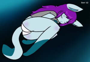 Rating: Questionable Score: 0 Tags: 2012 anthro blue_body blue_fur butt canid canine clothing curled_up dani_(daniruu) daniruu e621 eeveelution eyes_closed female fur generation_4_pokemon glaceon hair ice mammal nintendo panties pokemon pokemon_(species) pokemorph purple_hair resting shirt sleeping solo tail topwear underwear User: bunchy7s