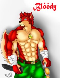 Rating: Questionable Score: 0 Tags: abs anthro bandage belt biceps blood blue_eyes bodily_fluids bottomwear canid canine canis clothed clothing e621 eyewear fur glasses goggles hunter hunterramirez jewelry knife male mammal medallion melee_weapon muscular muscular_anthro muscular_male necklace pants pecs pose red_body red_fur simple_background solo sunglasses tail topless weapon white_background wolf User: bunchy7s
