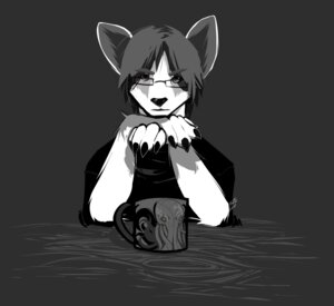 Rating: Safe Score: 0 Tags: anthro biped canid canine canis clothed clothing cthulhu cthulhu_mythos domestic_dog e621 eyewear face_tentacles fe26 front_view glasses greyscale h._p._lovecraft herding_dog hi_res looking_at_viewer male mammal monochrome pastoral_dog sitting solo tentacles welsh_corgi User: bunchy7s
