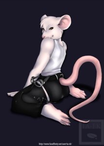 Rating: Questionable Score: 0 Tags: 2010 4_toes barefoot belt bottomwear brown_eyes chaps claws clothed clothing e621 eyewear feet fur goggles hair looking_at_viewer looking_back male mammal mouse murid murine pants pink_body pink_nose pink_skin rodent shirt short_hair sitting smile solo ta-ek tail tank_top toes topwear whiskers white_body white_fur white_hair User: bunchy7s