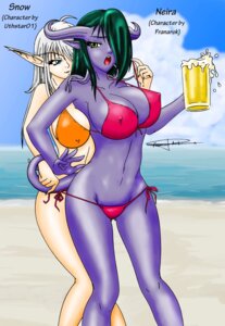 Rating: Questionable Score: 0 Tags: 2girls bath beach beer big_breasts bikini breasts draenei elf erect_nipples female franarok green_hair high_elf high_elf_mage horns jilani_snowstar large_breasts light-skinned_female light_skin neira_(franarok) nipples pinup pointy_ears purple-skinned_female purple_skin rule34 snow swimsuit tail world_of_warcraft yuri User: bunchy7s