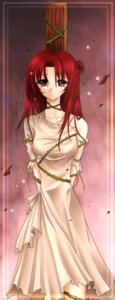 Rating: Questionable Score: 0 Tags: 1girls bondage bound_to_pole dress expressionless female highres long_hair red_eyes red_hair rule34 solo tears thorns tied_to_pole tied_up torn_clothes vines User: bunchy7s