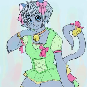 Rating: Safe Score: 0 Tags: 1:1 accessory alternative_fashion anthro bell bell_collar blue_eyes bow_(feature) bow_accessory bow_ribbon clothed clothing collar domestic_cat dress e621 felid feline felis female fur furgonomics grey_body grey_fur hair_accessory hair_bow hair_ribbon j-fashion lolita_(fashion) looking_at_viewer mammal ribbons shrl solo sweet_lolita tail tail_accessory tail_bell tail_bow tail_ribbon User: bunchy7s