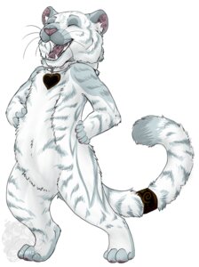 Rating: Safe Score: 0 Tags: ambiguous_gender anthro biped chibi collar e621 eyes_closed felid fluffy fur grey_body grey_fur hand_on_hip hands_on_hips heart_symbol laugh mammal open_mouth pantherine paws simple_background smile solo standing stripes strutting tail teeth tiger tora_(toradoshi) toradoshi watermark whiskers white_background white_body white_fur User: bunchy7s