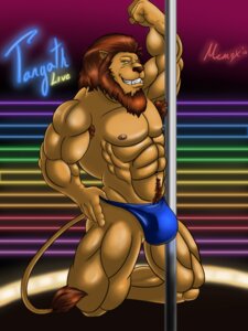 Rating: Questionable Score: 0 Tags: 3:4 abs anthro armpit_hair biceps big_muscles blue_clothing blue_thong blue_underwear body_hair bulge chaotic clothed clothing e621 felid flexing fur hairy lion male mammal mane memox muscular muscular_anthro muscular_male nipples overworlder_(species) pantherine pecs pole pose presenting pubes solo stripper stripper_pole tail tangath_toborn_(character) thong topless underwear yellow_eyes User: bunchy7s
