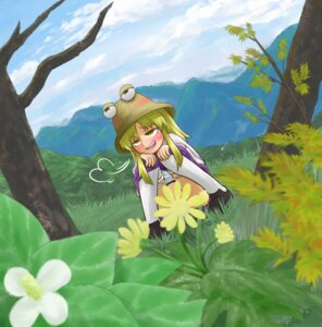 Rating: Questionable Score: 0 Tags: azzie_(az_man_studios) blush censored convenient_censoring dutch_angle female flower hat highres landscape panties panty_pull rule34 solo squatting suwako_moriya thighhighs touhou underwear User: bunchy7s