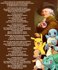 Rating: Safe Score: 0 Tags: ambiguous_gender blue_body blue_skin bulbasaur charmander clothing e621 elemental_creature english_text fangs feral flora_fauna fur gap_teeth generation_1_pokemon gesture grandfathered_content group hand_gesture holding_object holding_pokeball human humor inspired_by_formal_art joseph_ducreux looking_at_viewer lyrics male mammal meme nintendo orange_body orange_skin parody pidgey pikachu plant pokeball pokemon pokemon_(species) red_eyes rococo_clothing rodent self-portrait_of_the_artist_in_the_guise_of_a_mocker shell smile squirtle standard_pokeball starter_trio teeth text unknown_artist yellow_body yellow_fur User: bunchy7s