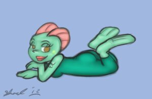 Rating: Safe Score: 0 Tags: anthro aquatic clothing digital_media_(artwork) disney e621 female fish full-length_portrait green_body green_clothing lips lying neptunia on_front pink_lips portrait shardshatter side_view signature smile solo wetsuit User: bunchy7s