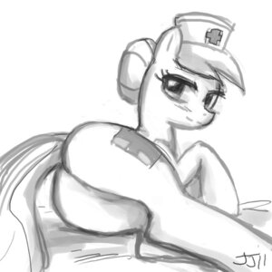 Rating: Questionable Score: 0 Tags: 1:1 2011 butt cutie_mark e621 earth_pony equid equine female feral friendship_is_magic hasbro horse john_joseco mammal monochrome my_little_pony nurse nurse_redheart_(mlp) pony sketch solo tail User: bunchy7s
