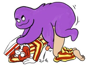 Rating: Explicit Score: 0 Tags: gay grimace grimace_(mcdonald's) male mascot mcdonald's nothing_can_kill_the_grimace ronald_mcdonald rule34 the_grimace yaoi User: bunchy7s