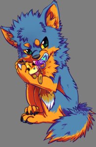 Rating: Safe Score: 0 Tags: alpha_channel ash_fox_(skeleion) blue_body blue_fur canid canine canis chibi claws digital_media_(artwork) e621 feral fur green_eyes holding_object inner_ear_fluff looking_at_viewer male mammal orange_body orange_fur orange_sclera pacifier plushie simple_background sitting skeleion solo tail toby_wolfkat transparent_background tuft wolf young young_feral young_male User: bunchy7s