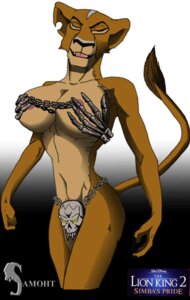 Rating: Questionable Score: 0 Tags: anthro anthrofied armor bikini_armor bone bone_armor breasts chain disney e621 english_text felid female lion mammal pantherine samoht skeletal_hand skull solo tail tail_tuft text the_lion_king tuft unconvincing_armor zira_(the_lion_king) User: bunchy7s