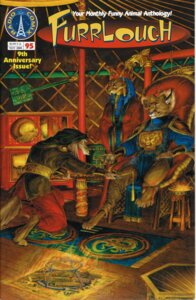 Rating: Safe Score: 0 Tags: 2000 anthro canid canine canis cape clothed clothing comic conrad_wong cover domestic_dog e621 english_text felid feline fire furrlough group kneeling looking_down male mammal melee_weapon pattern_rug radio_comix robe rug serval sitting sword text weapon User: bunchy7s