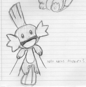 Rating: Safe Score: 0 Tags: ambiguous_gender digisushi disembodied_hand duo e621 english_text feral generation_3_pokemon grandfathered_content graphite_(artwork) greyscale holding_character lined_paper monochrome mudkip nintendo pokemon pokemon_(species) solo_focus text traditional_media_(artwork) User: bunchy7s