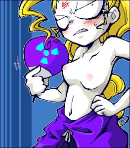 Rating: Explicit Score: 0 Tags: blush breasts clothes color female female_only ganbare_goemon hair hand_on_hip holding human itakaro long_hair nipples open_eyes pink_nipples round_ears rule34 rule_63 sharp_teeth solo tagme topless white_skin yellow_hair User: bunchy7s