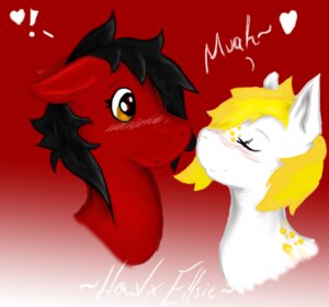 Rating: Safe Score: 0 Tags: blush duo e621 equid equine female female/female fur hasbro heart_symbol horse lightning_chaser lightning_chaser_(character) mammal my_little_pony pony romantic romantic_couple simple_background soru unknown_artist white_body white_fur User: bunchy7s