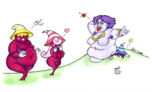 Rating: Explicit Score: 0 Tags: armpit_hair bbw beldam_(mario) breasts chubby female madame_flurrie marilyn_(mario) mario_(series) marker_(artwork) nintendo no_areola obese paper_mario puni punio purple_hair rule34 shadow_siren simple_background sitting_on_person traditional_media_(artwork) vivian_(paper_mario) User: bunchy7s