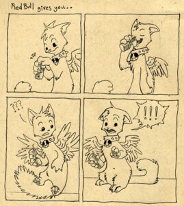 Rating: Safe Score: 0 Tags: base_two_layout black_and_brown brown_background collar comic content_repetition domestic_cat e621 english_text exclamation_point feathered_wings feathers felid feline felis feral four_frame_grid four_frame_image grid_layout line_art male mammal monochrome pen_(artwork) question_mark simple_background solo sparkynekomi surprised tail text traditional_media_(artwork) two_row_layout wings User: bunchy7s