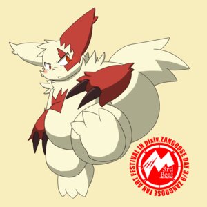 Rating: Safe Score: 0 Tags: 1:1 ambiguous_gender e621 english_text fur generation_3_pokemon markings nintendo pokemon pokemon_(species) red_eyes red_markings slightly_chubby solo tail text uchimaru white_body white_fur zangoose zangoose_day User: bunchy7s