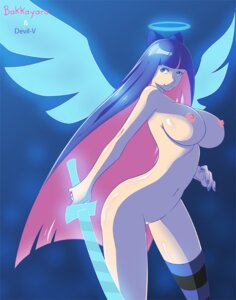 Rating: Explicit Score: 0 Tags: 1girls angel bakkayaro breasts devil-v female halo large_breasts nipples panty_&amp;_stocking_with_garterbelt rule34 smile solo stocking_anarchy stripes_i_&amp;_ii sword weapon wings User: bunchy7s