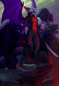 Rating: Safe Score: 0 Tags: 2013 4_toes anthro belt blue_eyes blue_hair bottomwear breasts canid canine canis chest_tuft claws cliff clothed clothing cloud dangerous darkness denim denim_bottomwear denim_clothing digitigrade dragon e621 fangs feet felid female fur glowing glowing_eyes group hair hybrid jeans leather leather_strap light magic mammal melee_weapon membrane_(anatomy) membranous_wings moon moonlight mountain mythological_creature mythological_scalie mythology night outside pants partially_clothed red_eyes red_glow scalie scar shadow shadow_creature skimpy smile smirk solo_focus standing straps sword tail teeth temrin_sanjem thea toes torn_bottomwear torn_clothing torn_jeans torn_pants tuft unknown_species vampire weapon wings wolf User: bunchy7s