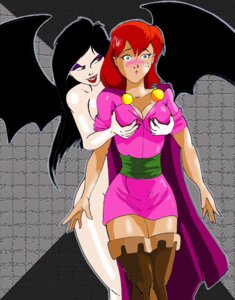 Rating: Explicit Score: 0 Tags: 2girls black_hair blue_eyes blush boots breast_fondling breast_grab breast_squeeze breasts brown_boots cleavage demon demon_wings demoness demonic_eyes dress dungeons_and_dragons dungeons_and_dragons_(cartoon) eyeshadow fangs female freckles ginger human lipstick makeup minidress multiple_females multiple_girls red_eyes red_hair rule34 sheila_the_thief standing succubus thigh_boots voluptuous wings yuri User: bunchy7s