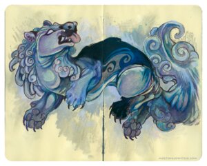 Rating: Safe Score: 0 Tags: ambiguous_gender asian_mythology claws digitigrade e621 east_asian_mythology feral foo_dog lavacat mammal mixed_media mythology open_mouth painting_(artwork) pen_(artwork) quadruped solo tail tongue tongue_out traditional_media_(artwork) traditional_painting_(artwork) traditional_watercolor_(artwork) watercolor_(artwork) User: bunchy7s