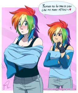 Rating: Safe Score: 0 Tags: 2013 alternate_species blue_eyes blush clothing costume dialogue duo e621 english_text female fingerless_gloves friendship_is_magic gloves hair handwear hasbro hazurasinner heart_symbol human humanized mammal multicolored_hair my_little_pony not_furry purple_eyes rainbow_dash_(mlp) rainbow_hair text User: bunchy7s Rating: Safe Score: 0 Tags: 2013 alternate_species blue_eyes blush clothing costume dialogue duo e621 english_text female fingerless_gloves friendship_is_magic gloves hair handwear hasbro hazurasinner heart_symbol human humanized mammal multicolored_hair my_little_pony not_furry purple_eyes rainbow_dash_(mlp) rainbow_hair text User: bunchy7s