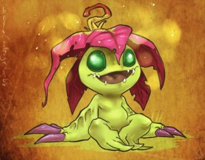 Rating: Safe Score: 0 Tags: 2013 abstract_background atryl bandai_namco digimon digimon_(species) digital_media_(artwork) e621 elemental_creature female flora_fauna flower green_body green_eyes open_mouth palmon plant simple_background sitting solo User: bunchy7s