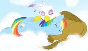 Rating: Safe Score: 0 Tags: avian beak blue_body blue_feathers blue_fur cartoonlion cloud detailed_background duo e621 equid equine eyes_closed feathered_wings feathers female feral friendship_is_magic fur gilda_(mlp) gryphon hair hasbro horse_tail mammal multicolored_hair multicolored_tail my_little_pony mythological_avian mythological_creature mythological_equine mythology outside pegasus rainbow_dash_(mlp) rainbow_hair rainbow_tail sky skyscape sleeping tail toony wings User: bunchy7s
