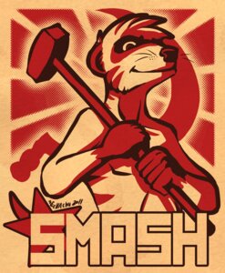 Rating: Safe Score: 0 Tags: 2011 anthro character_badge_(artwork) character_name communism e621 eevachu gloves_(marking) hammer hammer_and_sickle herpestid hi_res holding_object holding_tool male mammal markings meerkat nude politics restricted_palette sledgehammer smashmeerkat smile solo stripes text tools whiskers year User: bunchy7s