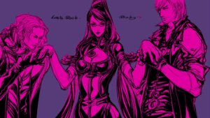 Rating: Safe Score: 0 Tags: abstract_background bayonetta bayonetta_(character) breasts capcom cleavage clothed clothing coat dante_(dmc) devil_may_cry e621 eyewear female fully_clothed glasses gloves group handwear heart_symbol human kissing looking_at_viewer luka_(bayonetta) male mammal pink_body pink_theme platinumgames restricted_palette simple_background topwear unknown_artist User: bunchy7s
