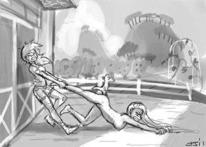 Rating: Explicit Score: 0 Tags: 2011 2girls breasts clothed_female_nude_female dragging dragging_another female friendship_is_magic gummy gummy_(mlp) human humanized john_joseco leg_grab long_hair multiple_females my_little_pony nipples nude outside pinkie_pie_(mlp) rainbow_dash_(mlp) rule34 smooth_skin User: bunchy7s