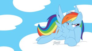 Rating: Safe Score: 0 Tags: 16:9 blue_body blue_feathers blue_fur bored cloud cutie_mark detailed_background e621 equid equine eyelashes feathered_wings feathers female feral friendship_is_magic fur grumpy hair hasbro hi_res lying mammal multicolored_hair multicolored_tail my_little_pony mythological_creature mythological_equine mythology outside pegasus pink_eyes rainbow_dash_(mlp) rainbow_hair rainbow_tail sky skyscape solo tail toony wallpaper widescreen wings zajice User: bunchy7s