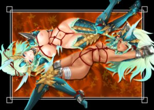 Rating: Questionable Score: 0 Tags: armpits blue_eyes bondage breast_bondage breasts crotch_rope dark_skin female jinouga_(armor) mojarin_(kihara_mojarin) monster_hunter monster_hunter_portable_3rd nipples orange_eyes rule34 thighhighs User: bunchy7s