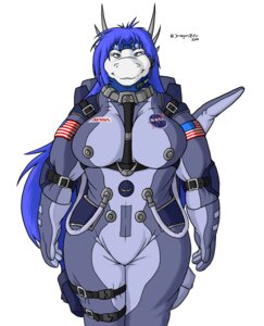 Rating: Explicit Score: 0 Tags: 1girls 2010 anthro blue_hair breasts chubby dragon dragonrift dragonrift_(artist) elbow_pads female female_only goggles nasa no_humans reptile rule34 scalie solo spacesuit white_background User: bunchy7s