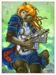 Rating: Safe Score: 0 Tags: 2013 anthro blonde_hair bottomwear breasts canid canine canis clothing e621 female green_eyes gun hair holding_gun holding_object holding_ranged_weapon holding_weapon jacket jensca jewelry kalahari mammal marker_(artwork) markings mixed_media necklace painting_(artwork) portrait ranged_weapon shorts solo tail three-quarter_portrait topwear traditional_media_(artwork) traditional_painting_(artwork) traditional_watercolor_(artwork) trigger_discipline watercolor_(artwork) weapon weaver_rail wolf User: bunchy7s