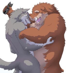 Rating: Questionable Score: 0 Tags: anthro canid canine canis duo e621 electroshock_weapon eyes_closed gadoran hug kemono male mammal open_mouth overweight simple_background smile suid suine sus_(pig) tail taser tickling tusks weapon white_background wild_boar wolf User: bunchy7s