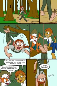 Rating: Safe Score: 0 Tags: 3_toes 4_fingers absurd_res american_red_fox amy_lawrence anthro barefoot bottomwear bound braided_hair branch canid canine clothing comic detailed_background dialogue digital_media_(artwork) domestic_cat e621 english_text feathers feet felid feline felis female fingers forest fox front_view green_bottomwear green_clothing green_pants group hair hi_res hindpaw huck_finn laugh legs_tied male mammal musical_note musical_symbol outside pants paws persian_cat phuram plant restraints rope soles speech_bubble suspension symbol tabby_cat text toes tom_sawyer tom_sawyer_(2000_film) tree tree_bondage trio upside_down User: bunchy7s